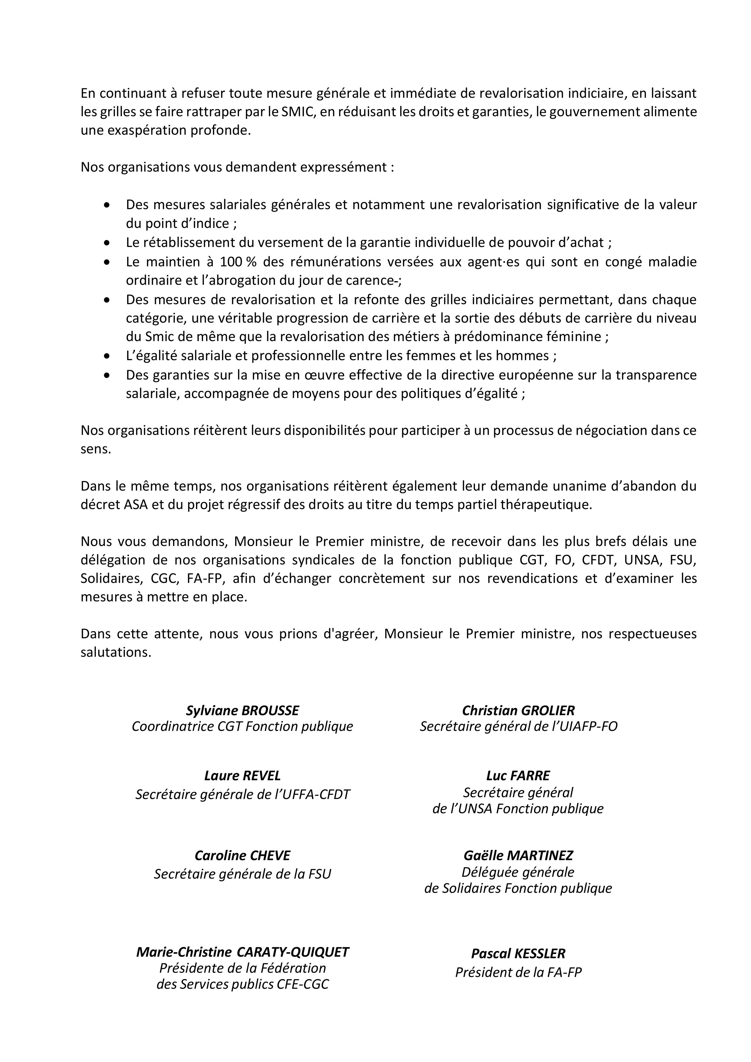 Courrier Matignon page 2
